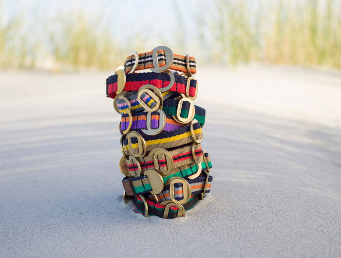 subwooferdog-stack-of-assorted-multi-coloured-dogcollars-on-sand-dune