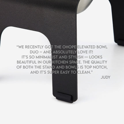 ŌHOPE elevated pet bowl - Small Black ®