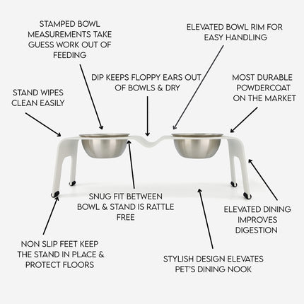 ŌHOPE elevated bowl duo - White ®