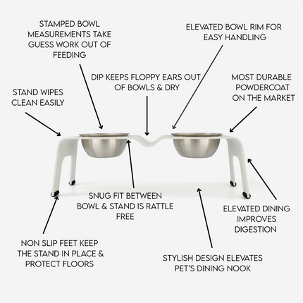ŌHOPE elevated bowl duo - White ®