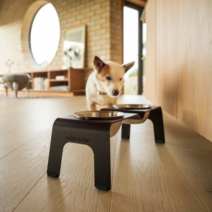 ŌHOPE elevated pet bowl duo - Black ®