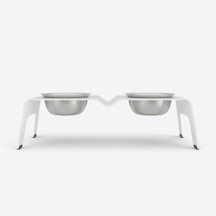 ŌHOPE elevated pet bowl duo - White ®