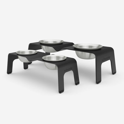 ŌHOPE elevated pet bowl duo - Black ®