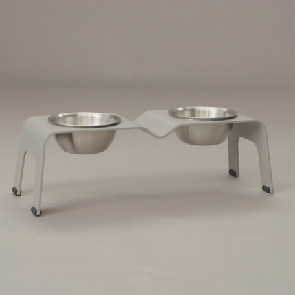 ŌHOPE elevated pet bowl duo - Small Silver ® (Copy)