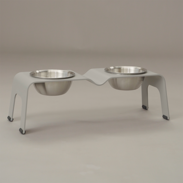 ŌHOPE elevated pet bowl duo - Small Silver ® (Copy)